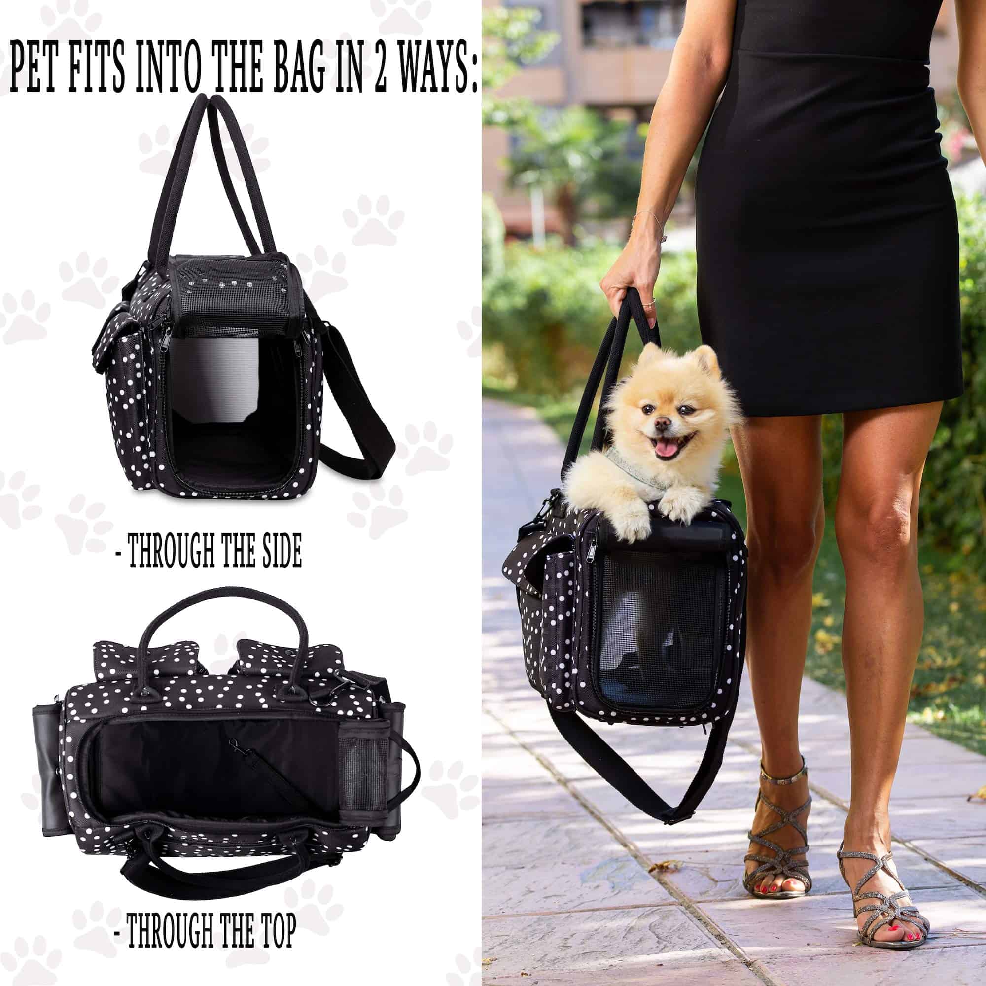 Bolso de transporte para perros de moda, gatos, conejos, - Imagen 3
