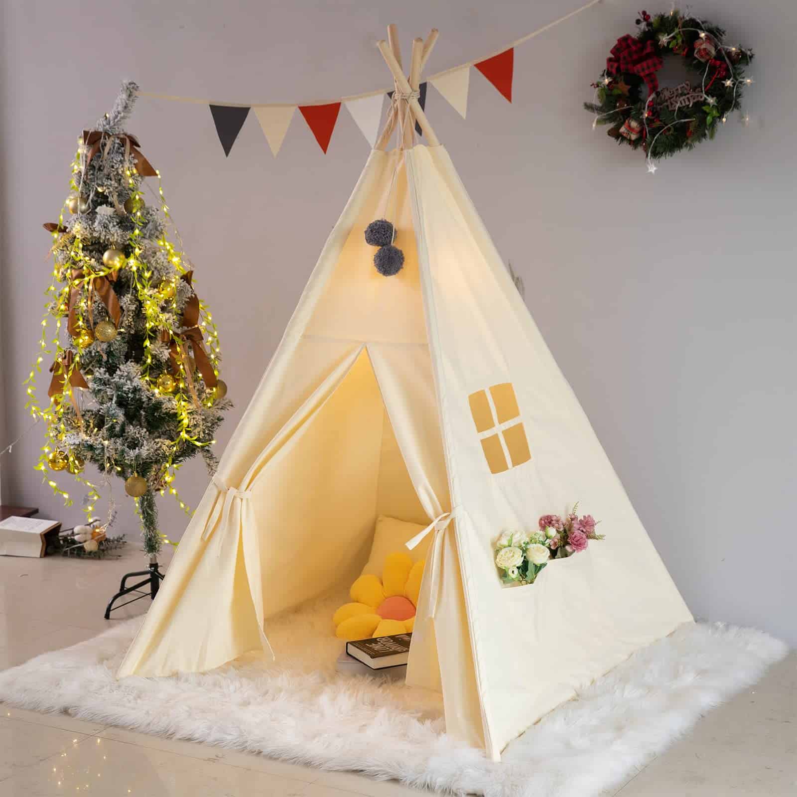 Tienda de Campaña para Niños, Tienda de Lona para Niños con - Imagen 3