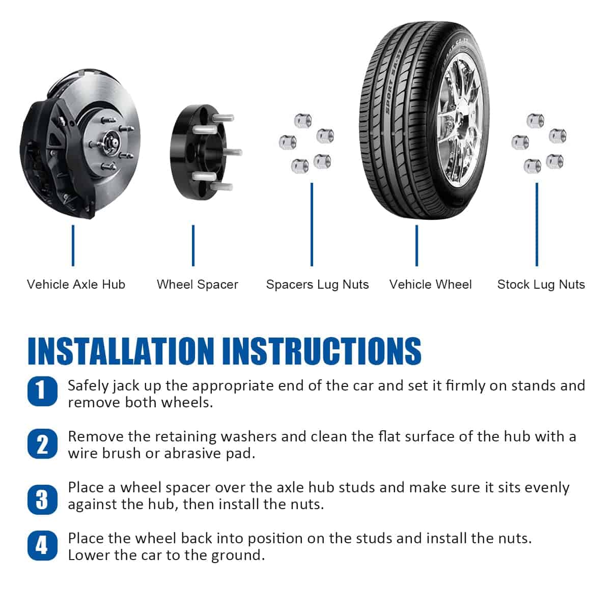 Espaciadores Hubcentric GAsupply 5x114.3, Compatible con - Imagen 7