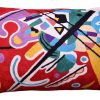 Funda de cojín abstracta roja Kandinsky Lumbar de Kashmir