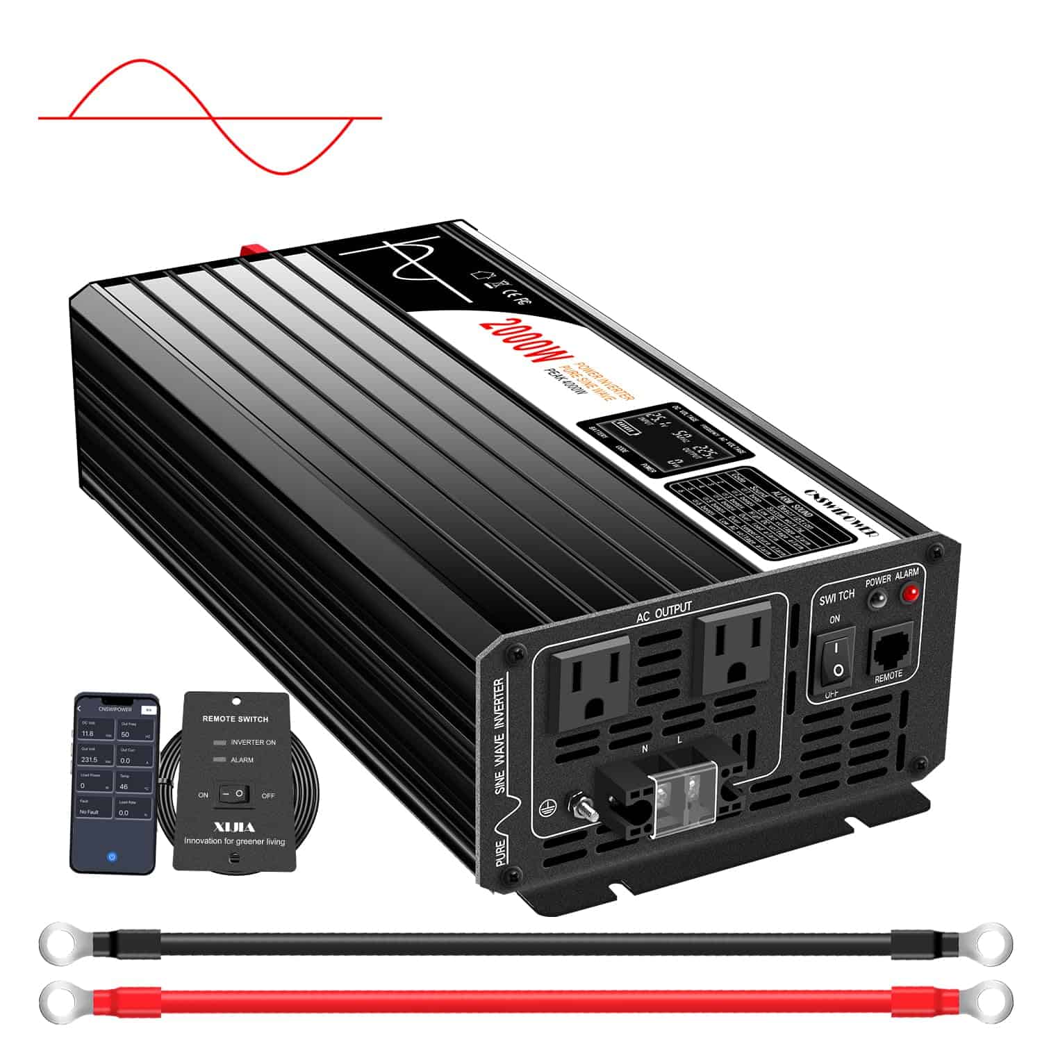 Inversor de Onda Sinusoidal Pura de 2000W (Potencia Pico