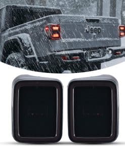 Kiwi Master Luces traseras LED ahumadas para Jeep Gladiator