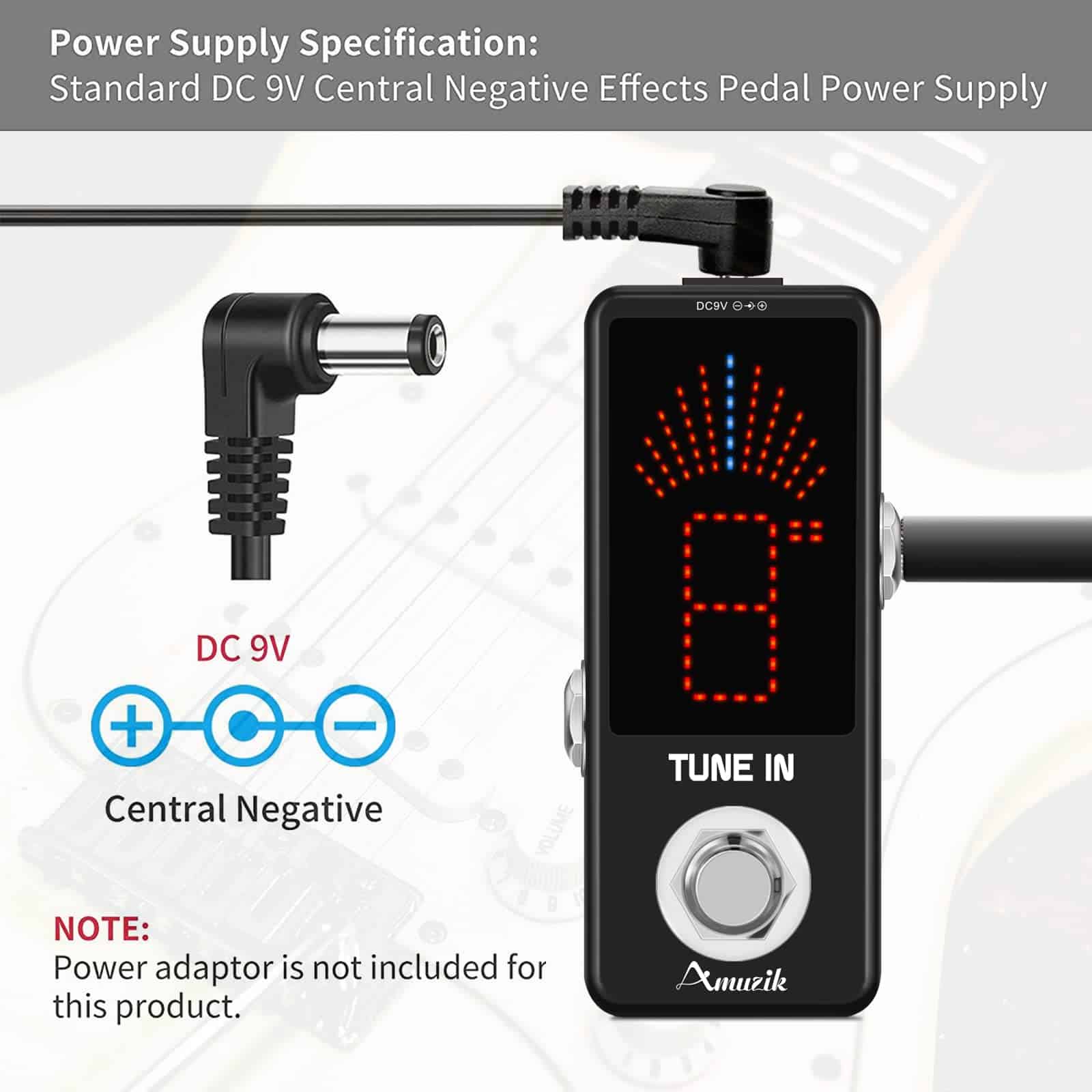 Pedal Afinador de Guitarra Amuzik de Alta Precisión - - Imagen 6