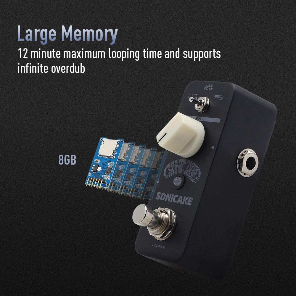 Pedal de Efectos para Guitarra SONICAKE Looper Sonic Dub - Imagen 4