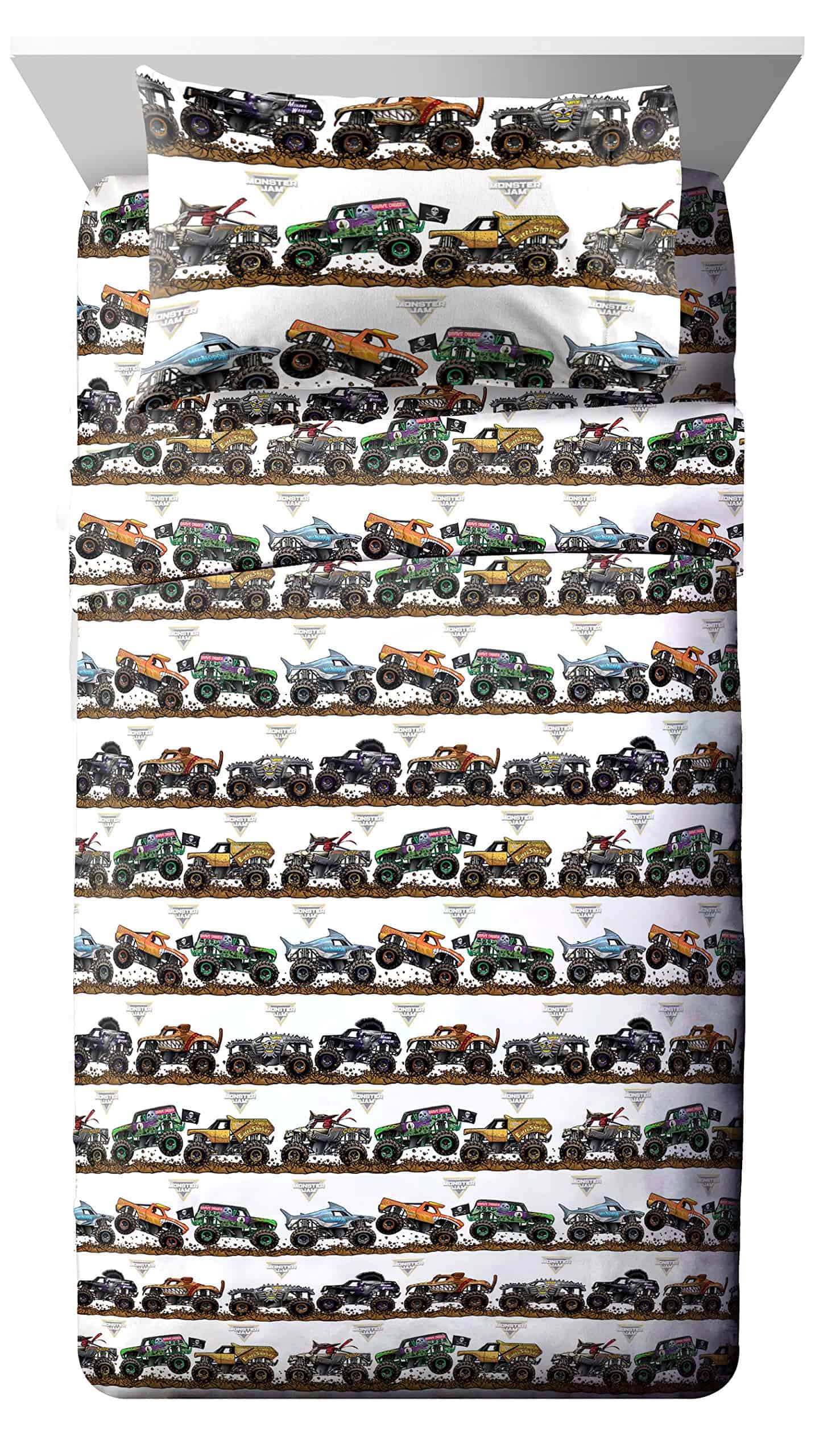 Jay Franco Monster Jam Tracks Juego de Cama Completo de 5 - Imagen 4