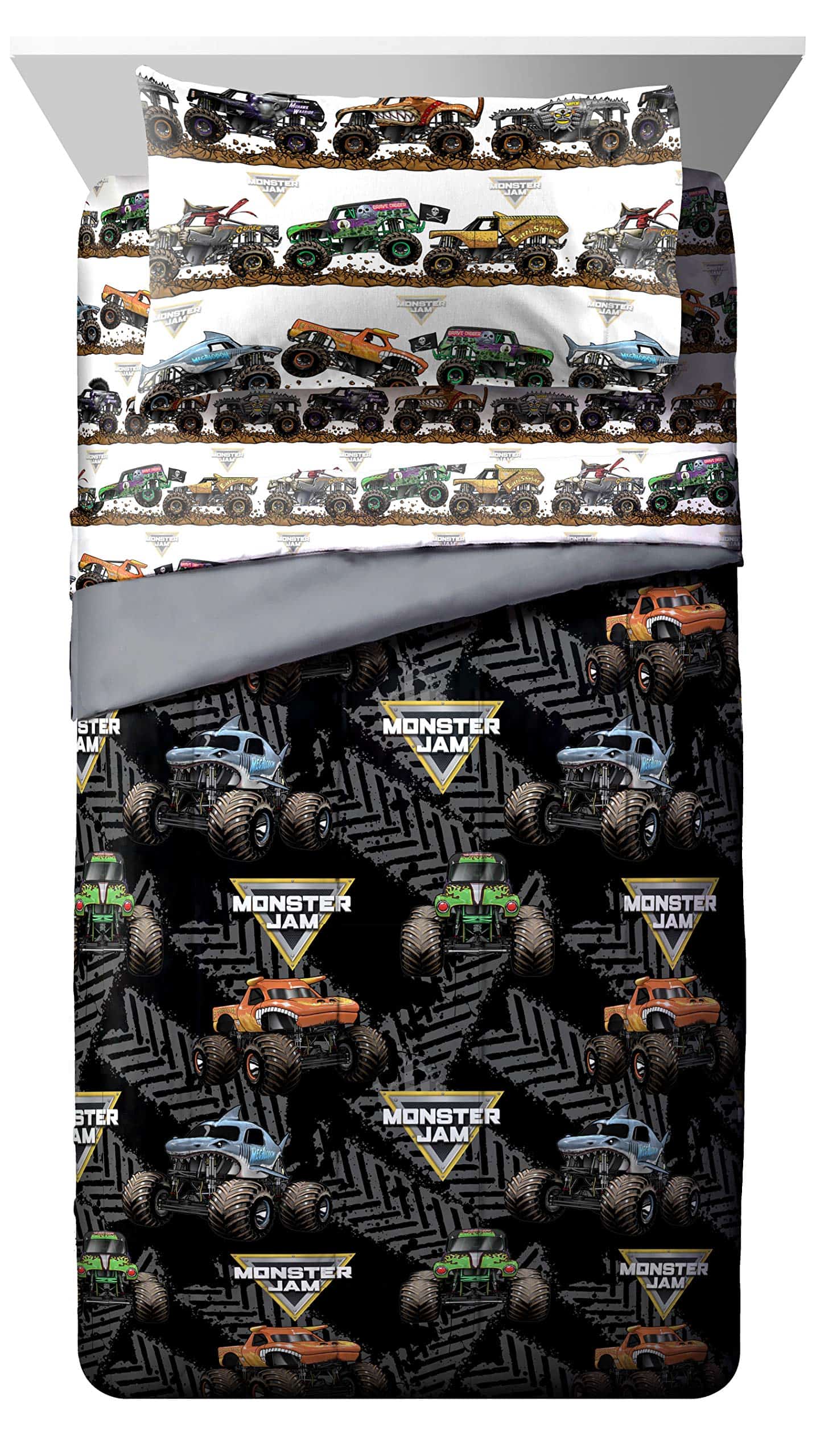 Jay Franco Monster Jam Tracks Juego de Cama Completo de 5 - Imagen 3