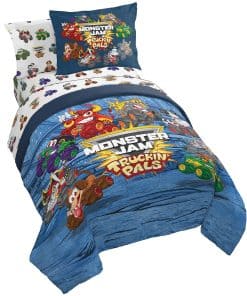 Set de cama Monster Jam Truckin Pals de 5 piezas para cama