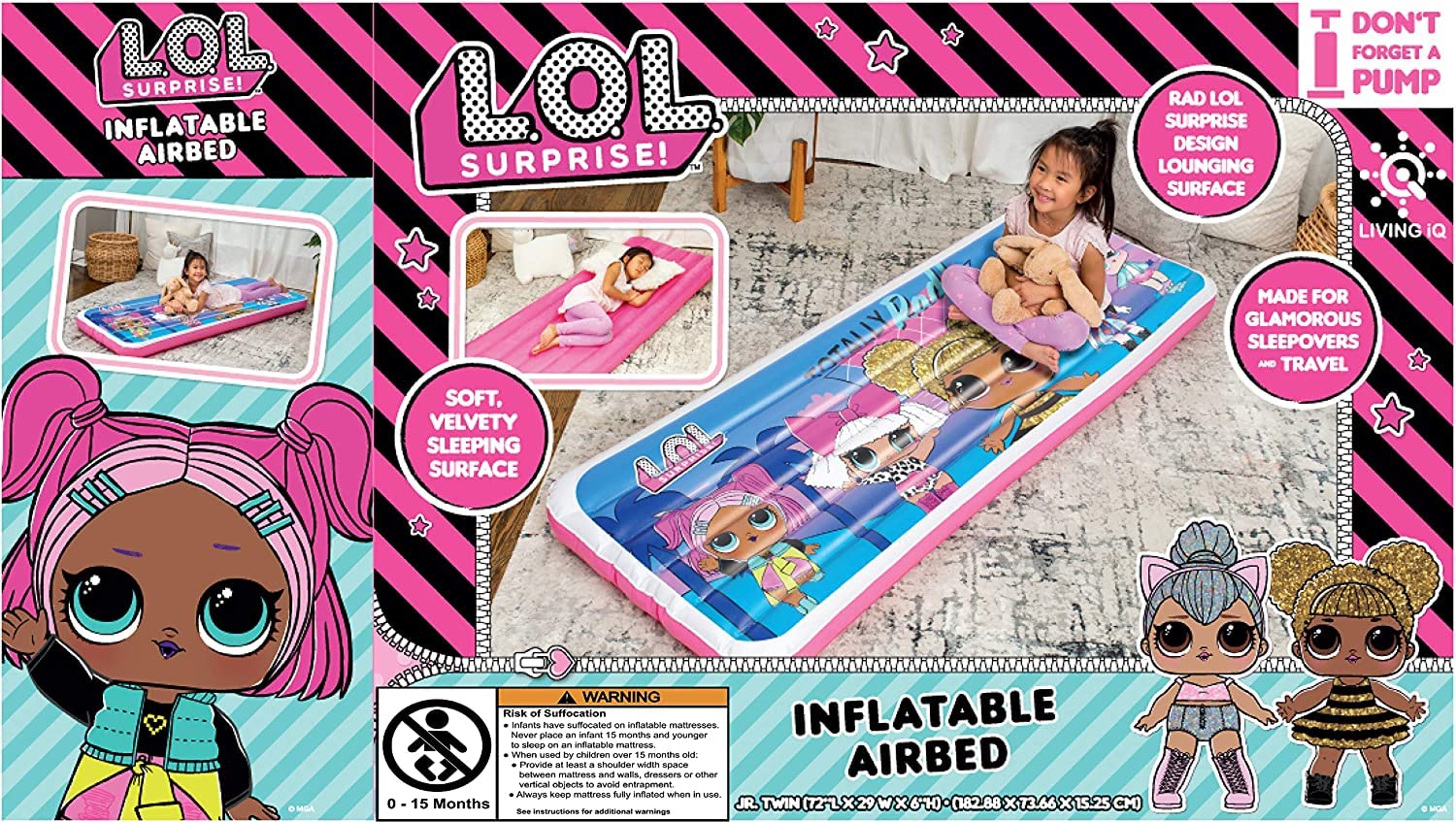 Cama inflable para niños tamaño Junior Living iQ Jr, - Imagen 3