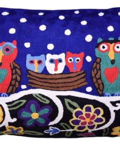 Funda de cojín decorativa Kashmir Designs Lumbar Blue Owl