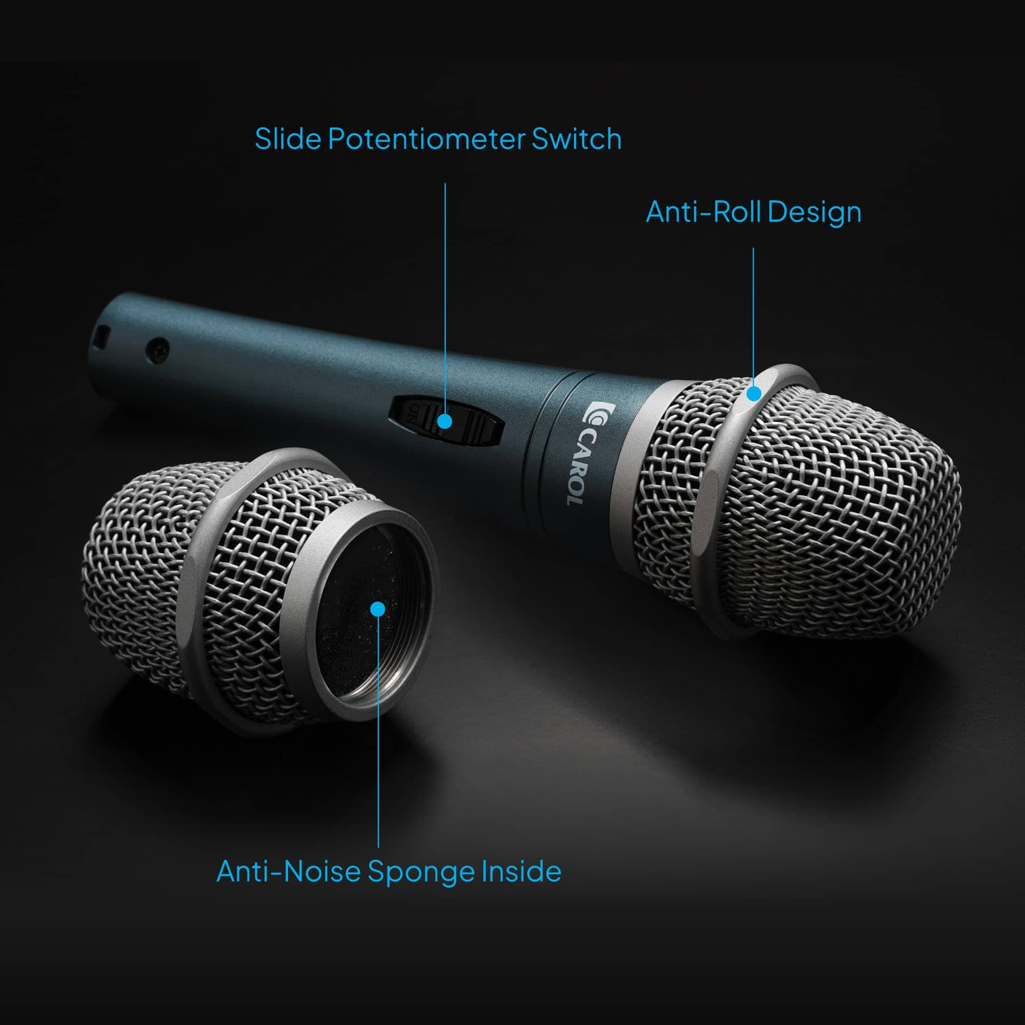 Micrófono Dinámico CAROL con Super-Cardioide E dur-916S, - Imagen 4