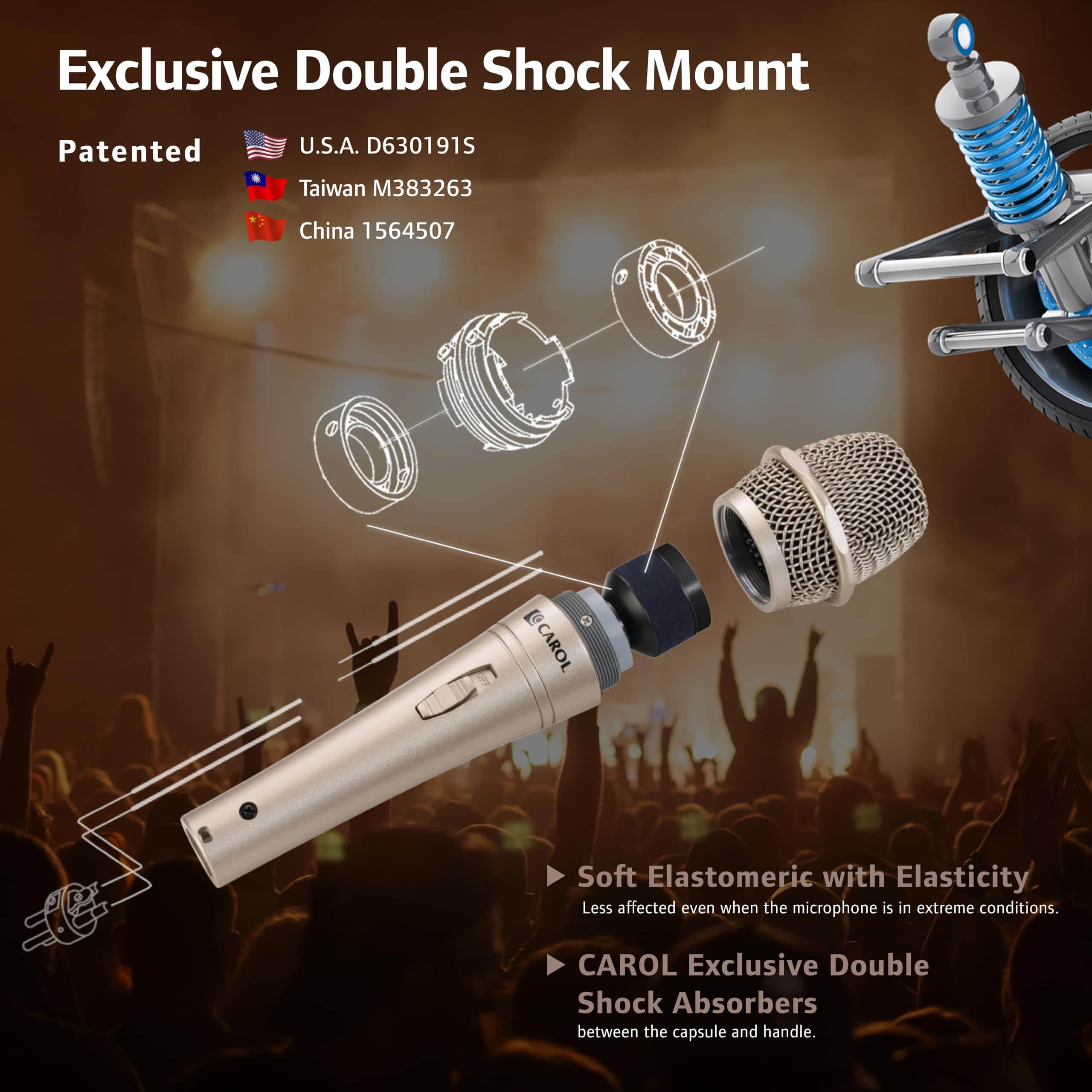 Micrófono Dinámico CAROL con Super-Cardioide E dur-916S, - Imagen 5