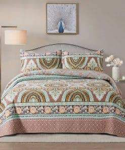 NEWLAKE Juego de colcha de colcha de algodón-Reversible