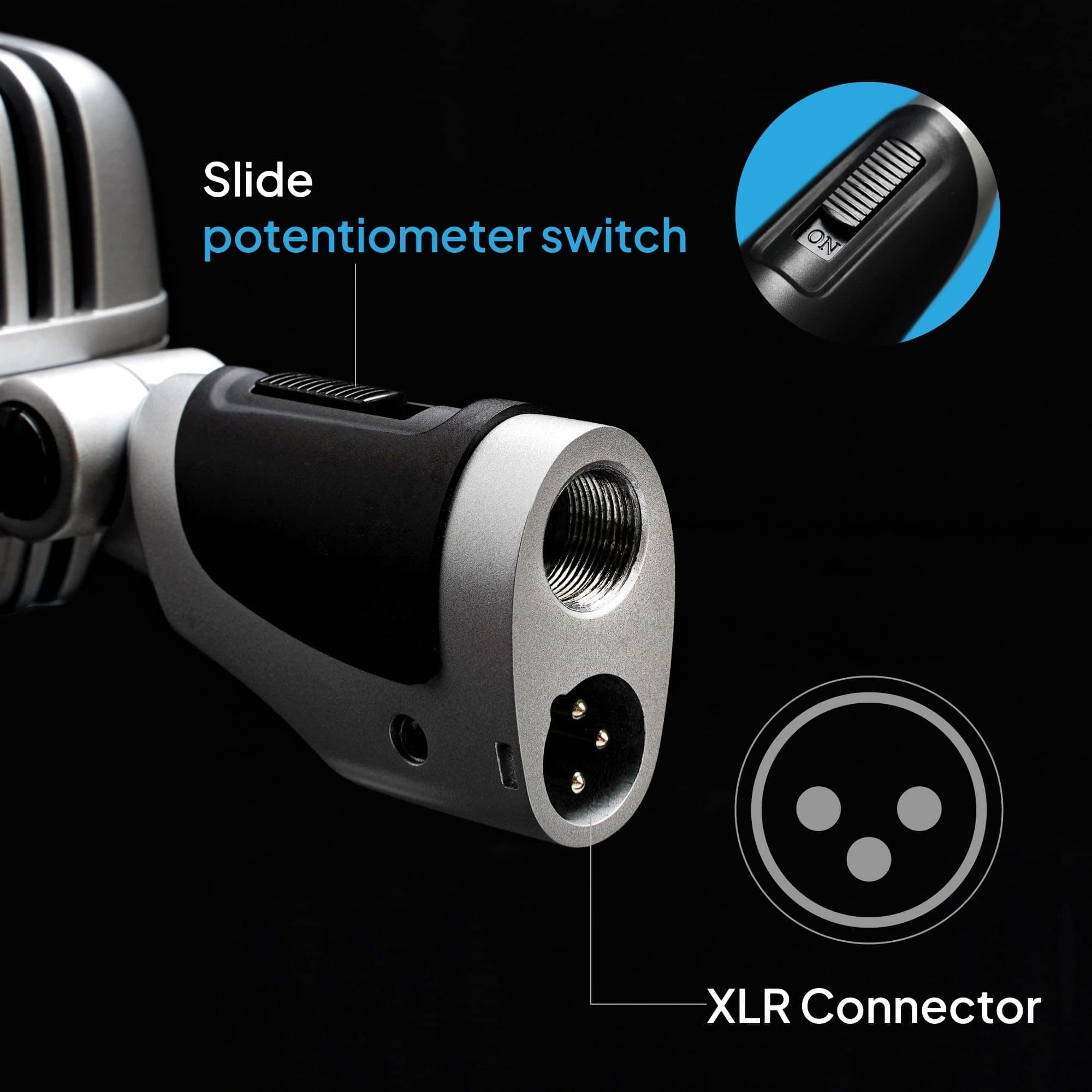 Micrófono vintage con cable CAROL CLM-101 Professional - - Imagen 5