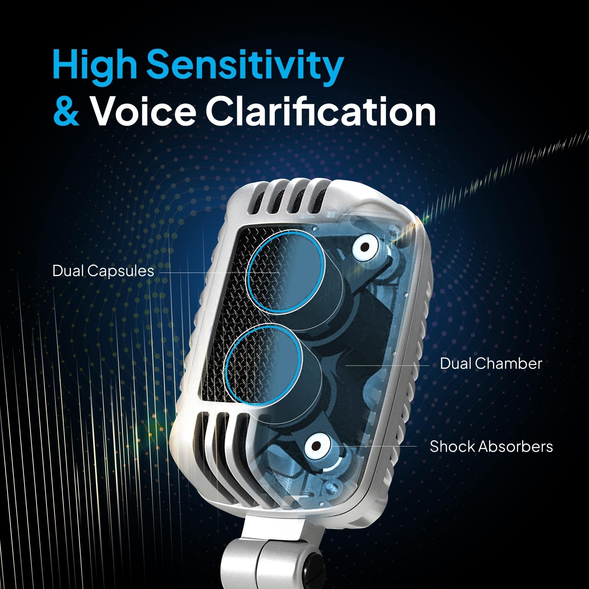 Micrófono vintage con cable CAROL CLM-101 Professional - - Imagen 3