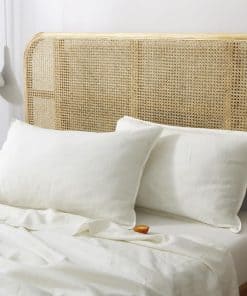 Funda de Almohada 100% Lino Orgánico S VICTORY SYMBOL 1 Par