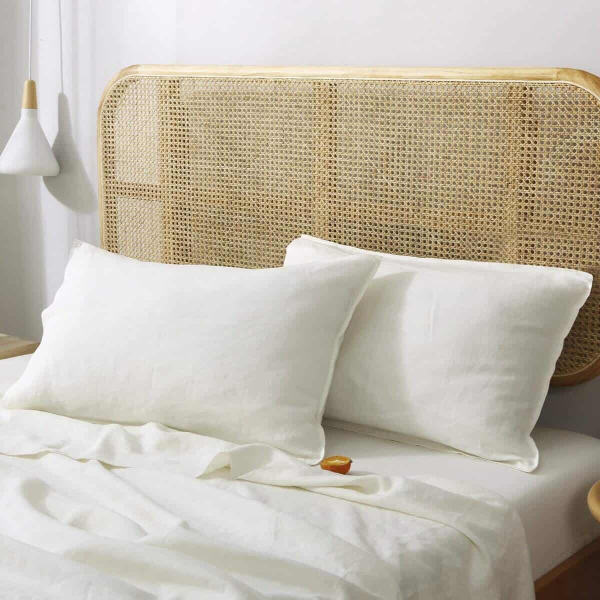 Funda de Almohada 100% Lino Orgánico S VICTORY SYMBOL 1 Par