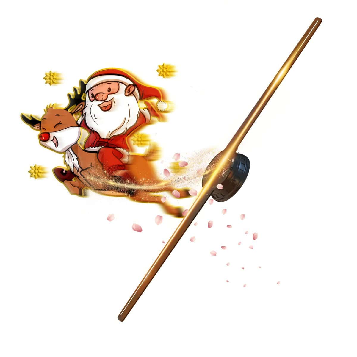 3D Hologram Fan, 42CM Proyector Holográfico 3D HD LED Árbol - Imagen 7