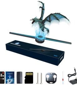 3D Hologram Fan, 42CM Proyector Holográfico 3D HD LED Árbol