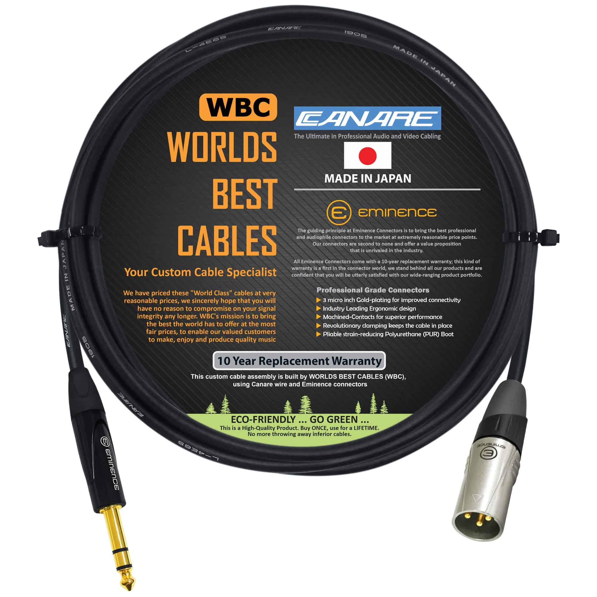 Cable de parche Canare L-4E6S de 6 pies - XLR balanceado de