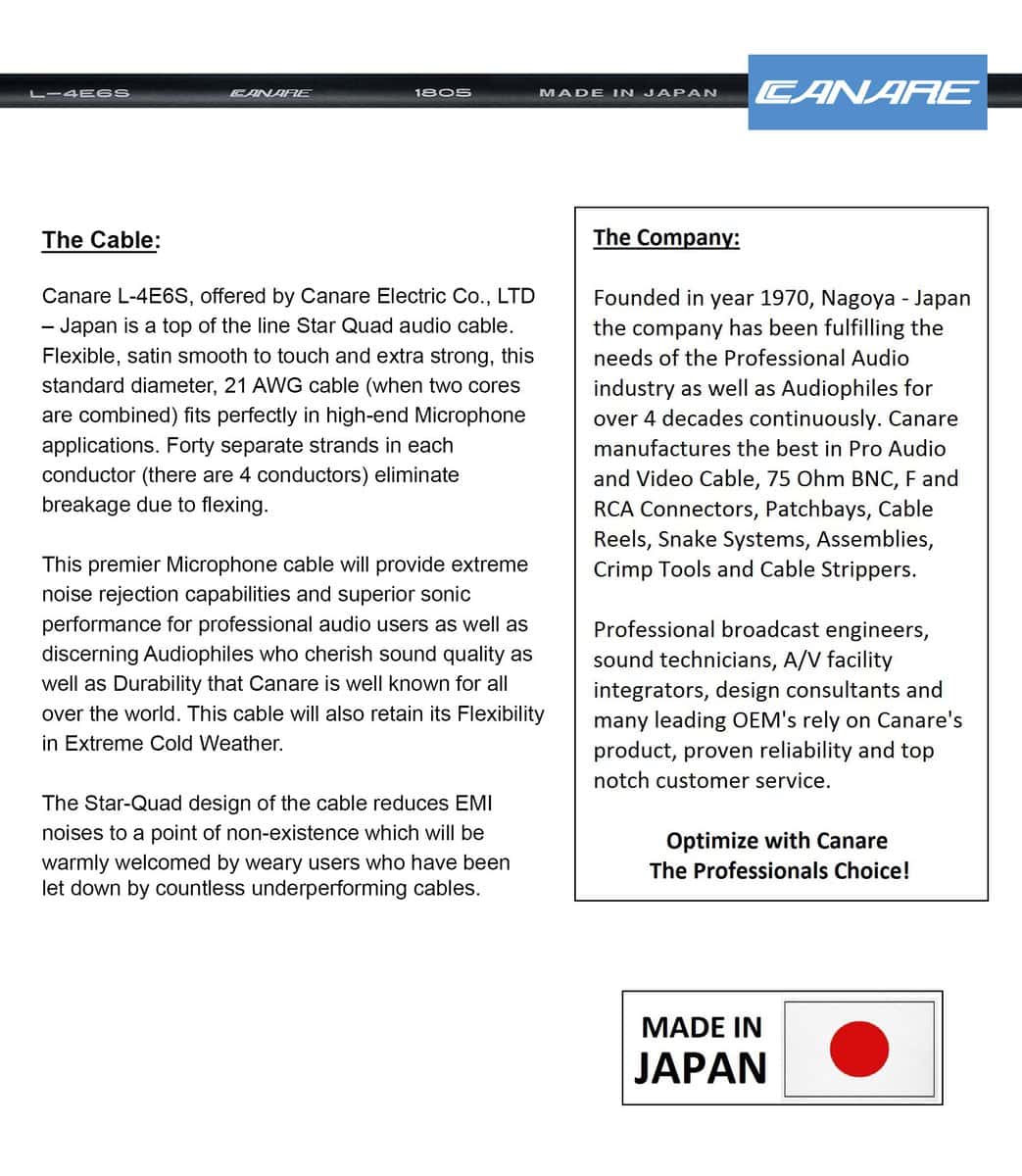 2 Unidades - 1.5 Pies - Cable de conexión Canare L-4E6S, - Imagen 3