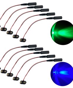 Juego de luces de efectos micro LED 5 verdes y 5 azules