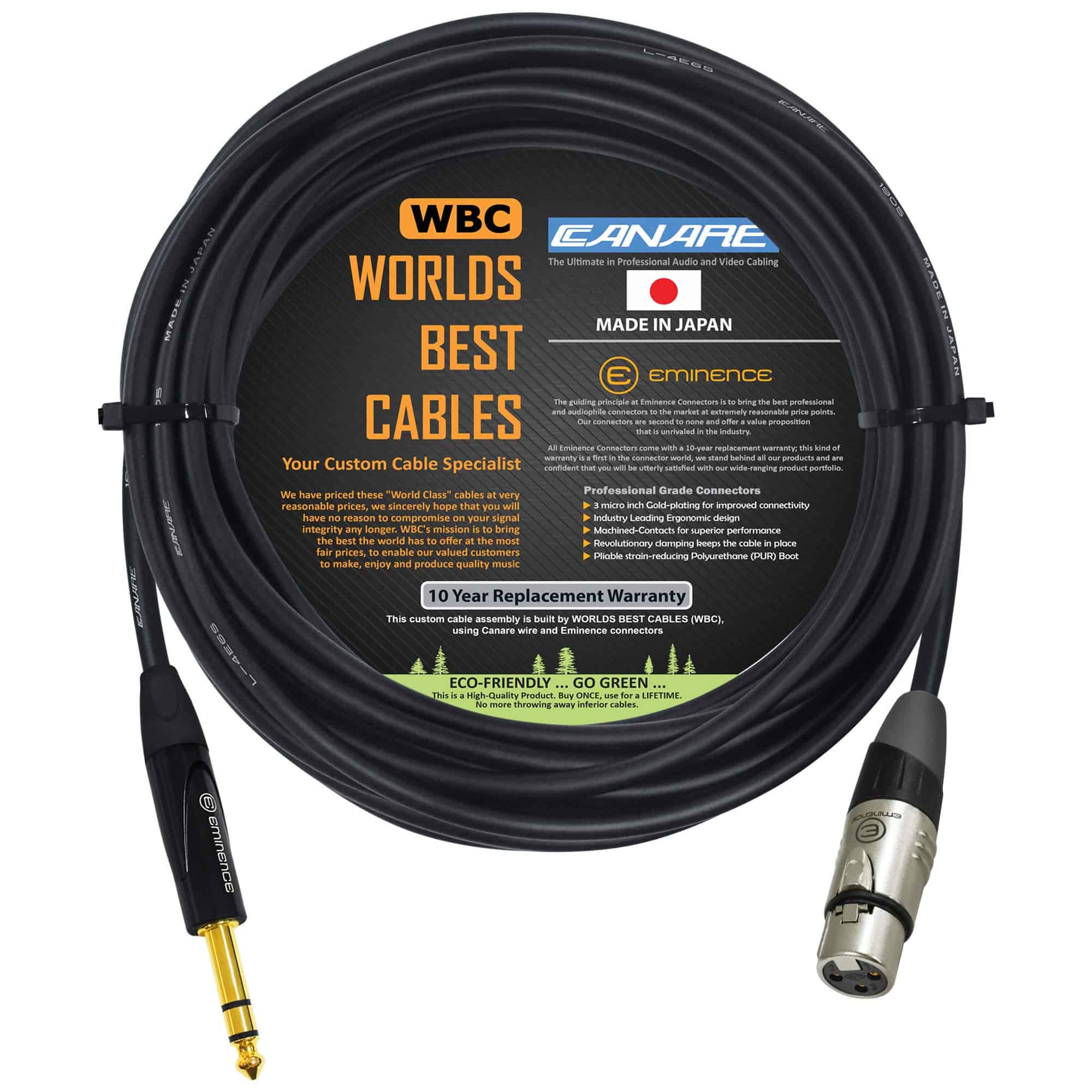 Cable de Parche Canare L-4E6S de 25 pies - XLR Balanceado
