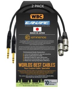 2 Unidades - 1 Pie - Canare L-4E6S, Cable Balanceado XLR a