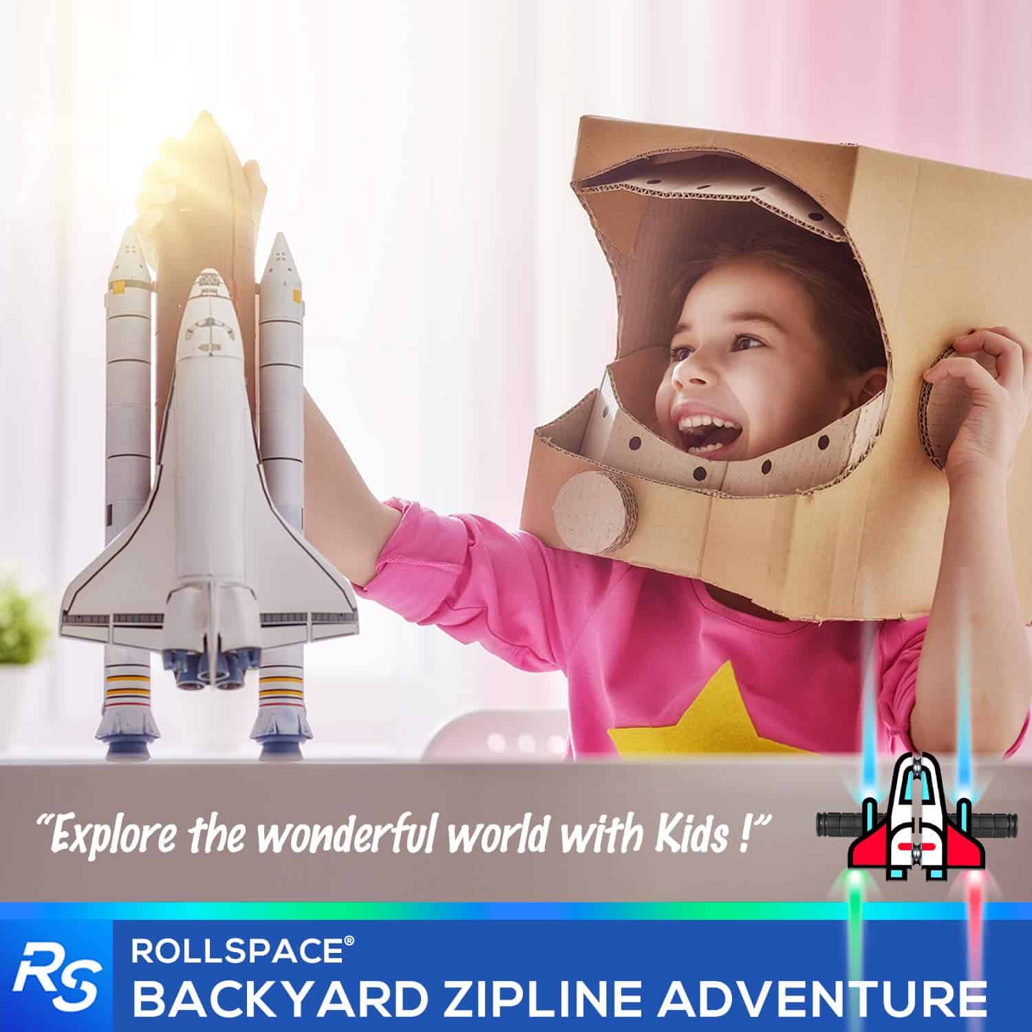 Kit de Tirolesa RollSpace de 150 pies para Patios con Kit - Imagen 7