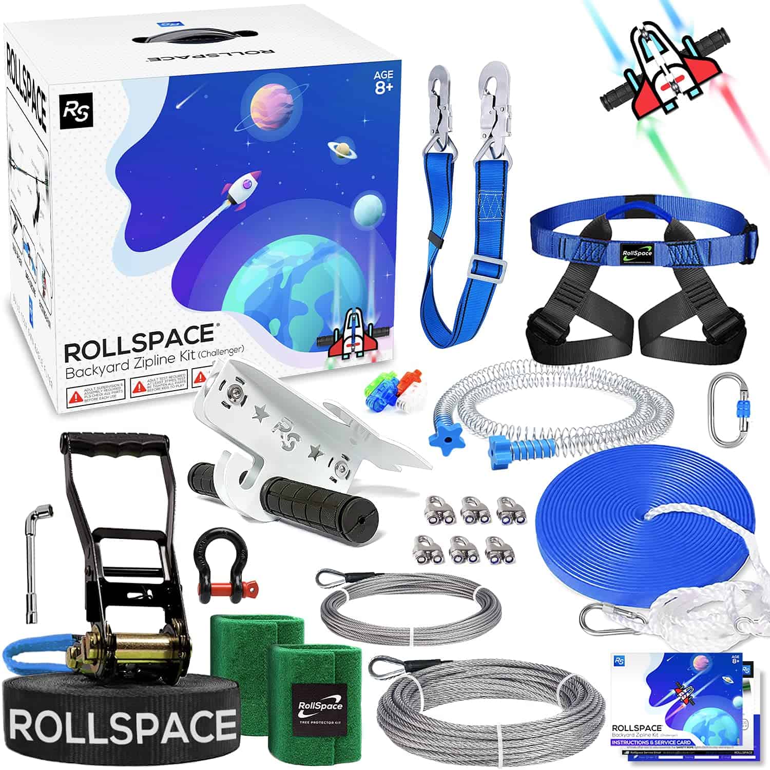 Kit de Tirolesa RollSpace de 150 pies para Patios con Kit