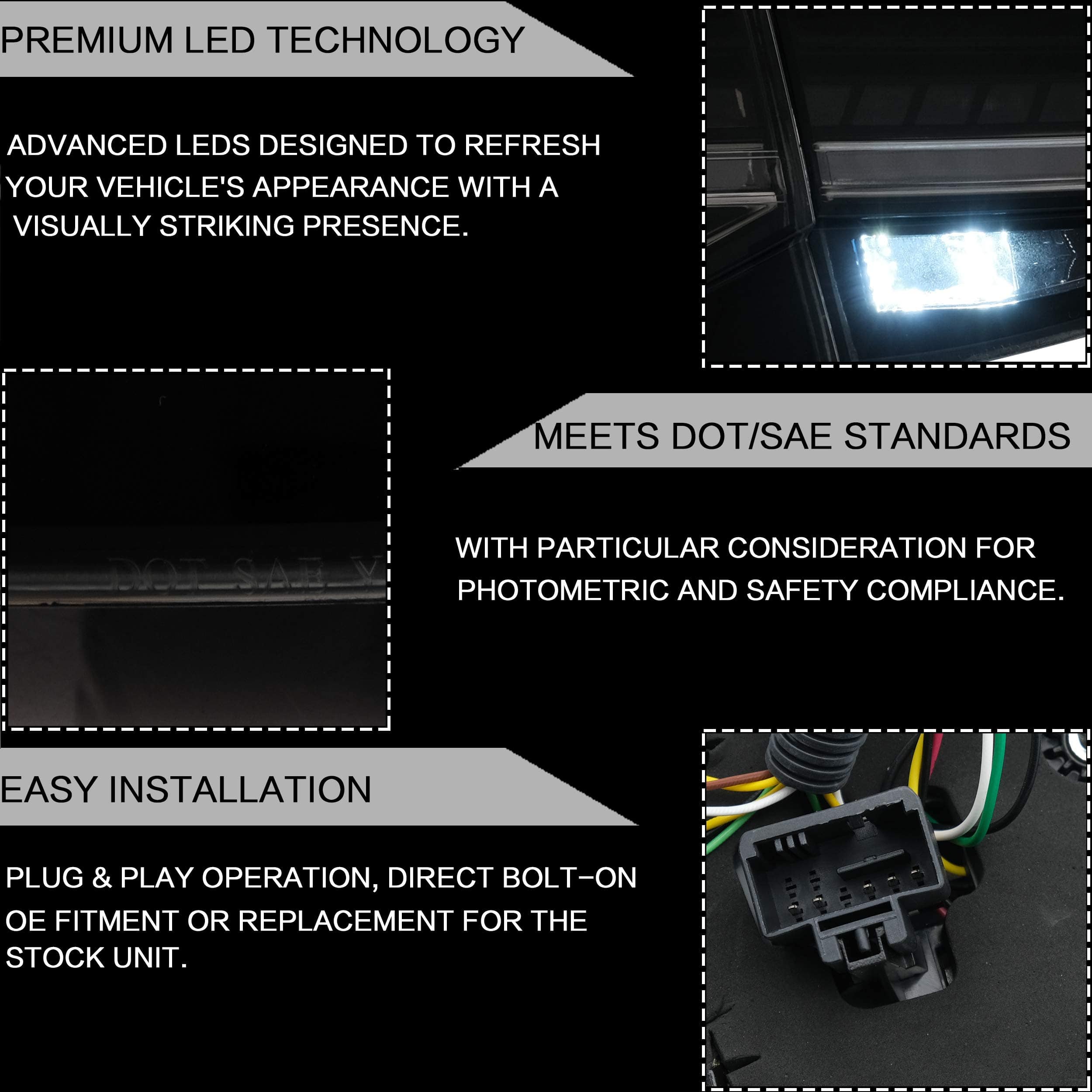 Luces traseras VLAND para Volkswagen Golf 7 Golf 7.5 MK7 - Imagen 4