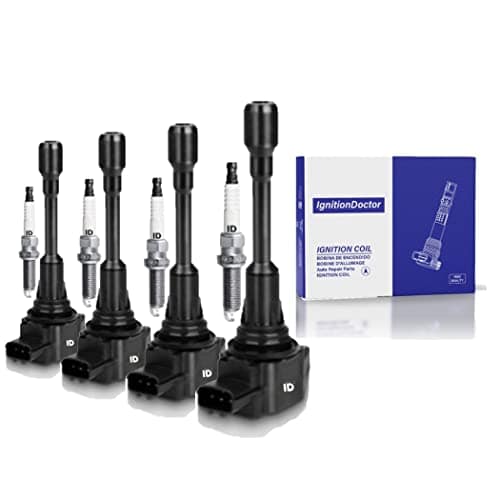 Conjunto de Bujías y Bobinas de Encendido de 4. Compatible