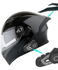 1Storm Casco Modular de Cara Completa con -Negro Brillante