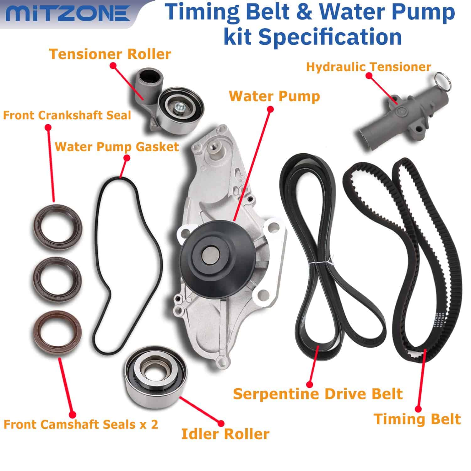 Kit de correa de distribución con bomba de agua MITZONE - Imagen 5