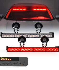 Xprite Barra de Luces Estroboscópicas Rojas LED de
