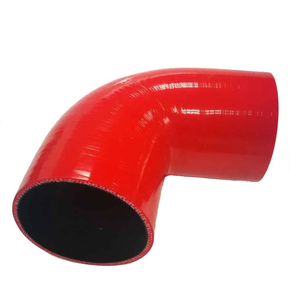 Manguera de Silicona para Codo de 90 Grados Reforzada de 4