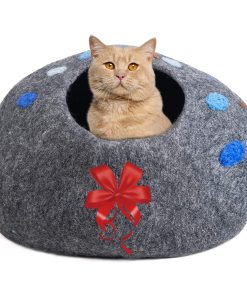 Cama para Gatos y Gatitos de Lana Fieltro Hecha a Mano