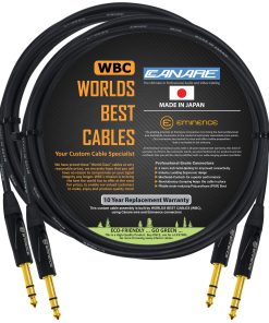 2 Unidades - 4 Pies - Cable de Conexión Balanceado TRS