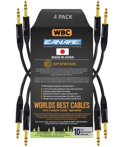 4 Unidades - 6 Pulgadas - Cable de parche TRS equilibrado