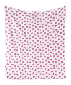 Manta de tiro Lunarable Polka Dot, color rosa azúcar