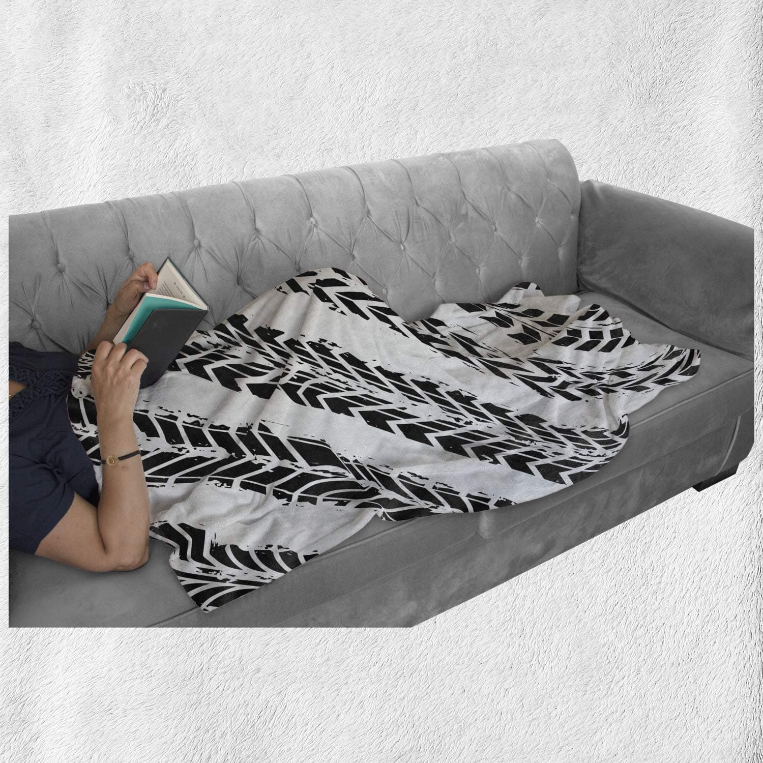 Manta de Lana Lunarable para Moto de Tierra, Huellas de - Imagen 7