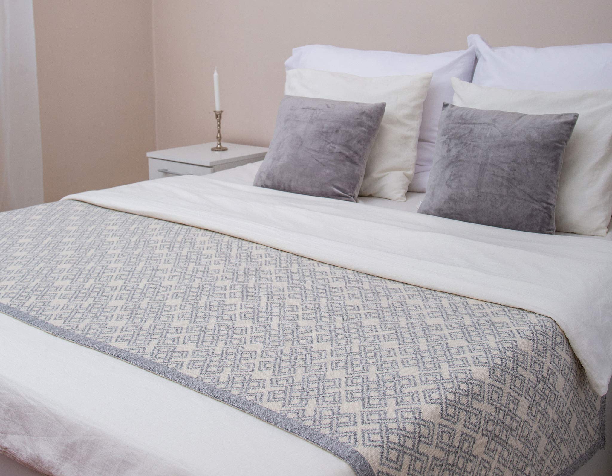 SAOL Aran Soft Bed Scarf de Lana Mezcla de Irlanda con Nudo - Imagen 3