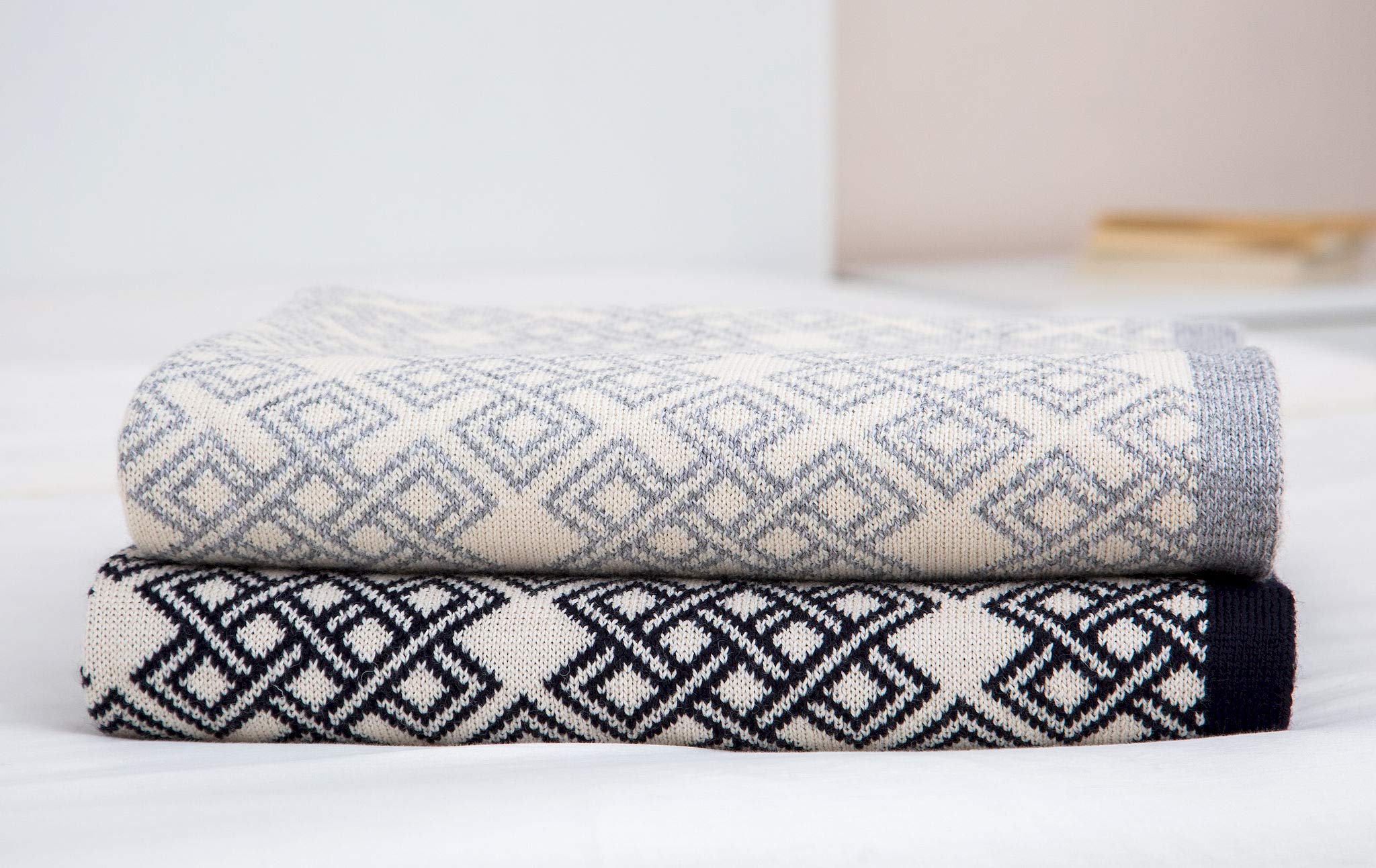 SAOL Aran Soft Bed Scarf de Lana Mezcla de Irlanda con Nudo - Imagen 5