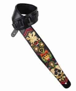 Correa de guitarra negra hecha a mano Walker And Williams