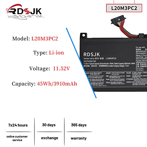 Batería de portátil L20C3PC2 L20D3PC2 L20M3PC2 para Lenovo - Imagen 3
