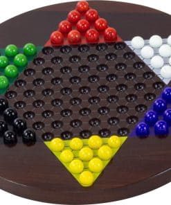 Tablero de Damas Chinas en Madera de Arce Oscuro Impreso -