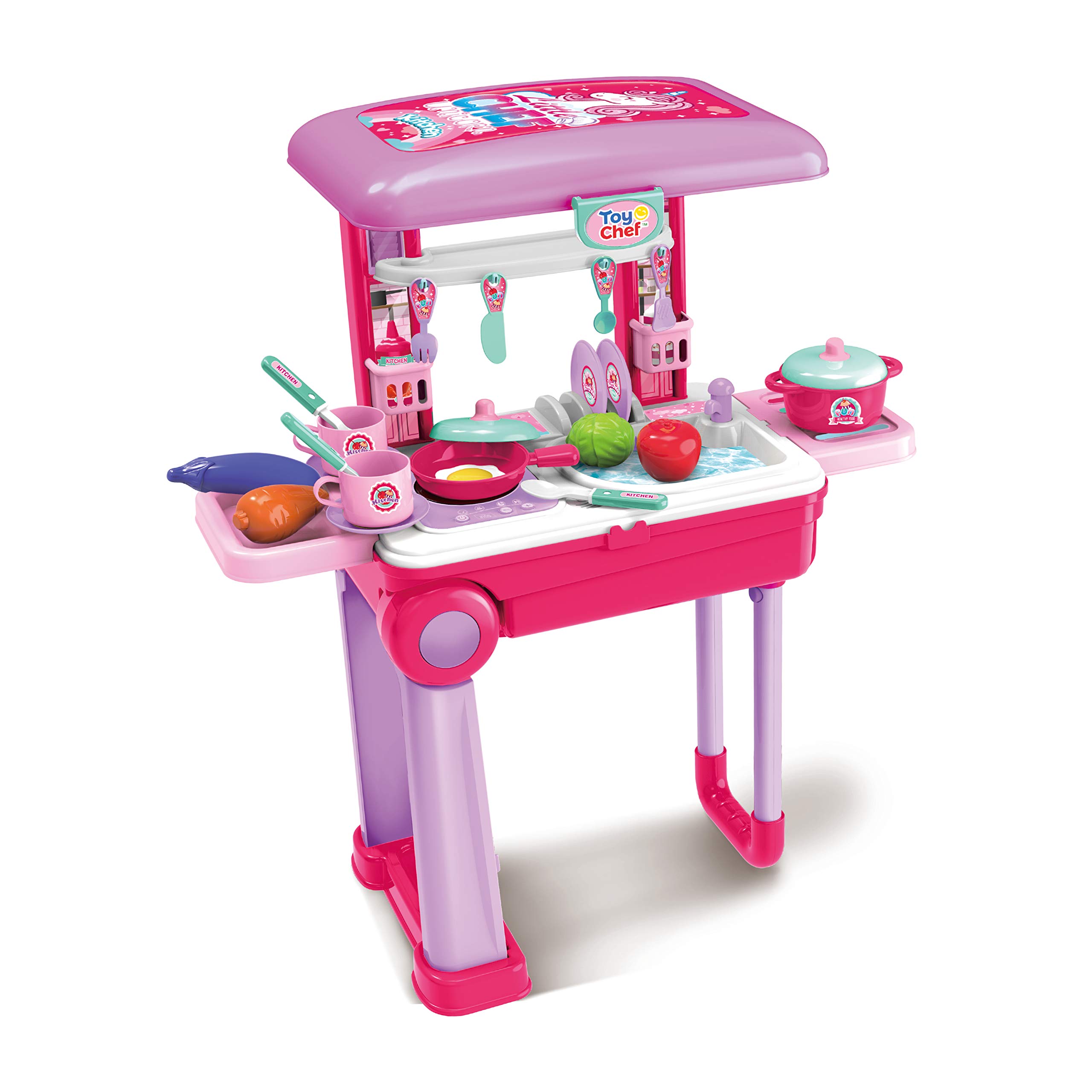 Set de Cocina 2-en-1 en Maleta de Viaje para Niños |