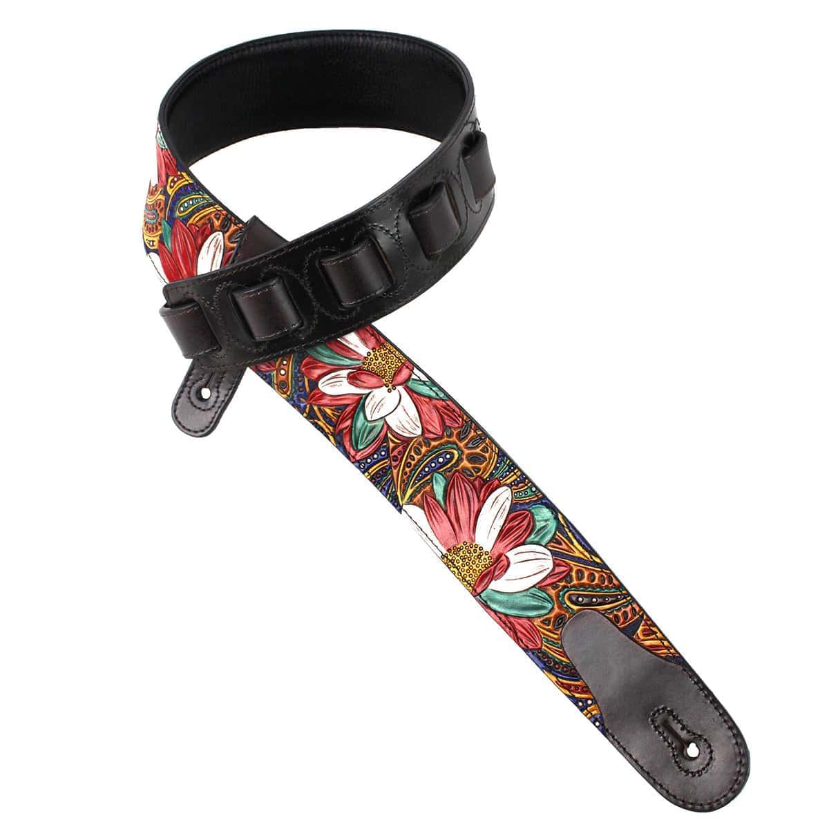 Correa de guitarra de cuero premium tallada a mano Walker