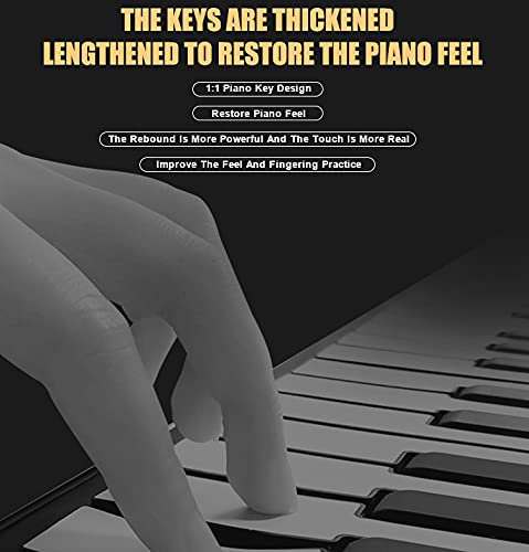 Piano Eléctrico de 61 Teclas Teclado Portátil Teclado de - Imagen 9