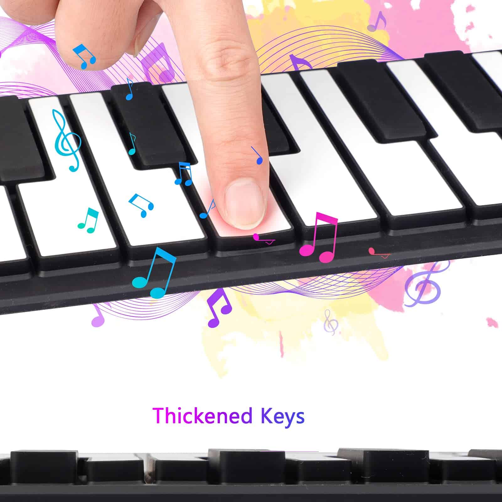 Piano Eléctrico de 61 Teclas Teclado Portátil Teclado de - Imagen 6