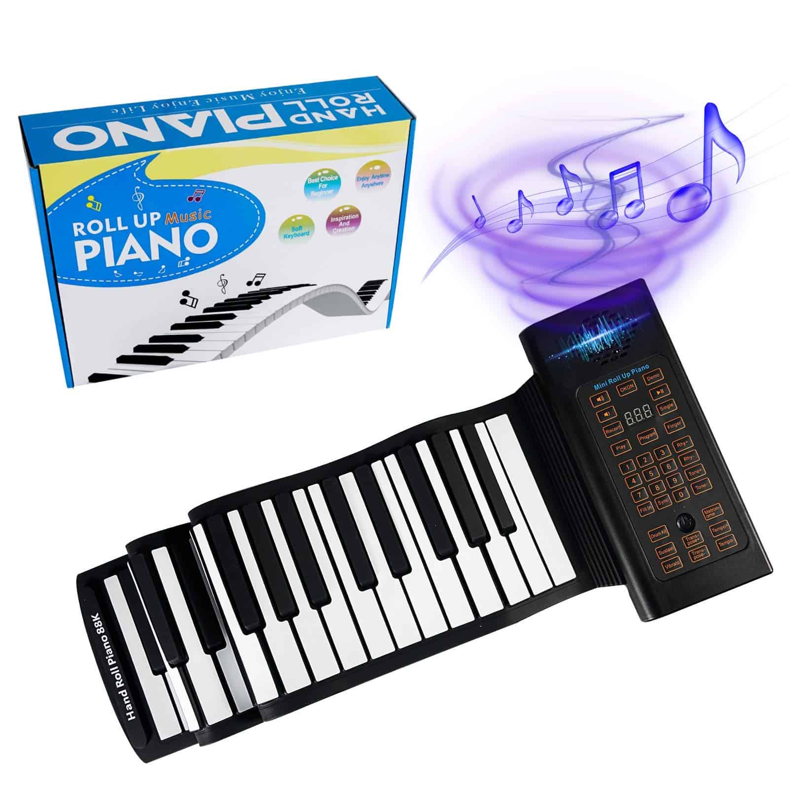 Piano Portátil de 88 Teclas con Bolsa de Almacenamiento,